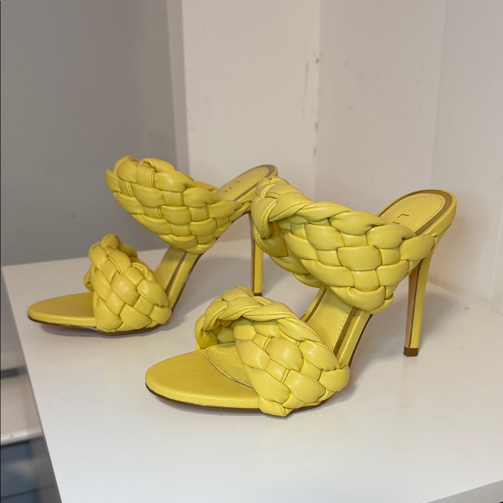Liliana Yellow Braided Heels